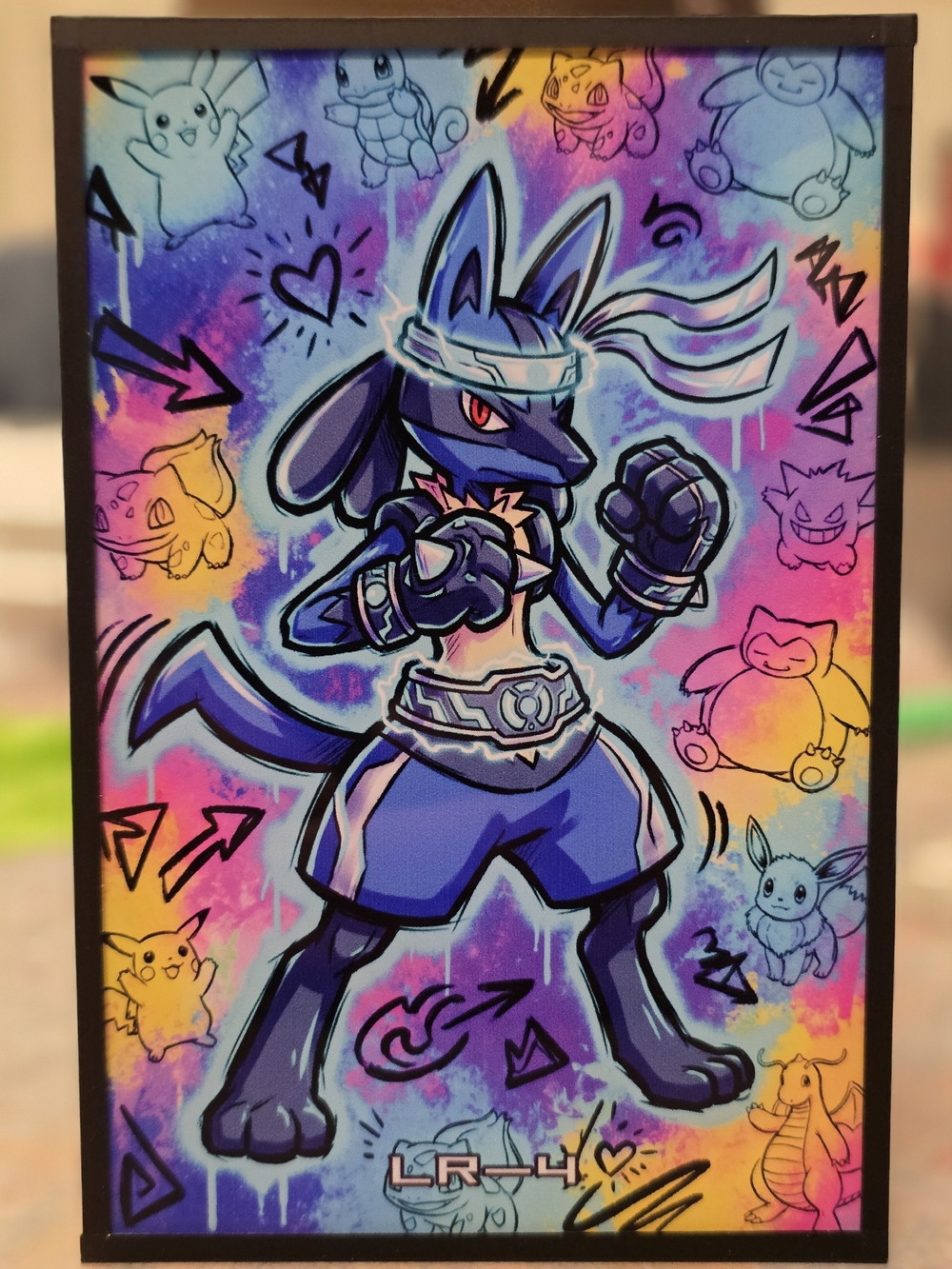 Pokemon Lucario With Other Pokemon Art Board